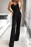 Nukty - Casual Solid Color Regular Jumpsuits(3 Colors)