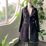 Nukty Women Woolen Coat Mid-Length Black Jacket Autumn Winter Overcoat Chic Fleece Office Lady Elegant Outwear Coats Wool Blend 1