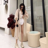 Nukty Women Blouse Sun Protection Fashion Long Lantern Sleeve Outerwear Sheer All-match Thin Beach Street Comfort Korean Style Leisure