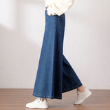 Nukty Baggy Jeans Women High Waist  Blue Summer Wide Leg Jeans for Women's Korean Fashion Oversize Pants Woman