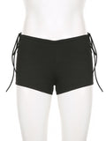 Sexy Hot Girl Mini Shorts Low Rise Lace-up Fashion Korean Casual Slim Women'S Panties Bottoms Y2K Short Pants Summer