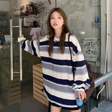 Autumn Hoodies Striped Oversized Sweatshirt Women Harajuku Pullovers Korean Fashion Couples Matching Long Sleeve Tops Streetwear