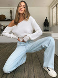 New High Waist Loose Wide Leg Women's Jeans Mopping Jeans New Casual Fashion Simple Loose Women's Pants Versatile