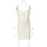 Nukty White Backless Maxi Dresses For Women Spaghetti Strap Long Beach Dress Women Summer Elegant Evening Party Dress