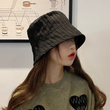 Nukty Bucket Hats Women Solid Simple Basic All-match Casual New Design Korean Fashion Sun Protection Streatwear Harajuku College Cozy