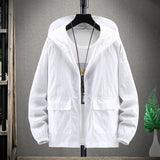 Nukty Summer Hooded Light Jacket Men Sun Protection Clothing Fishing Hunting Clothes Quick Male Dry Skin Windbreaker 4XL