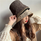 Nukty Bucket Hats Women Solid Simple Basic All-match Casual New Design Korean Fashion Sun Protection Streatwear Harajuku College Cozy