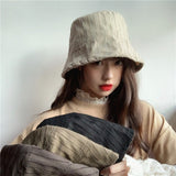 Nukty Bucket Hats Women Solid Simple Basic All-match Casual New Design Korean Fashion Sun Protection Streatwear Harajuku College Cozy