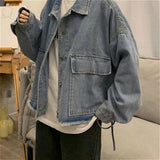 Nukty Basic Jackets Women Spring Chic Denim Harajuku Baggy Youth Female Short Outwear Korean Tassel All-match Preppy Girl Streetwear