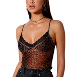 Nukty Sexy Slim Women Y2k Cami Summer Mesh/Knit E Girl Camisole Aesthetic Tank Top Floral/Cherry Print Streetwear Crop Tops