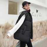 Fashion Vest Woman Jacket Waistcoat Mujer Chaqueta Loose Warm Ladies Vest Thick Sleeveless Down Cotton Vest Female Solid Q2904