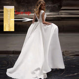 ivory white robe satin wedding party Dress Robe De Soiree longue Formal simple robe de soiree bride to be