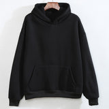 Oversized Hooded Sweatshirts Women Black Hoodie Women's Sweatshirt Hoodies Ladies Long Sleeve Casual Warm Pullover Clothes