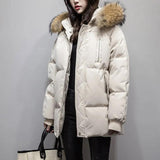 Hooded Overcoat Parka 3XL Down Padded Jacket Women Winter Cotton Coat Jackets Loose Korean Zipper Outerwear Female