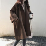 NUKTY Overcoat Women Autumn And Winter New Woolen Coat Small