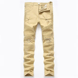 Fashion Hole Jeans Men Casual Mens Pencil Pants 174#