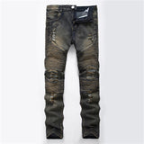 Fashion Hole Jeans Men Casual Mens Pencil Pants 174#