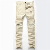 Fashion Hole Jeans Men Casual Mens Pencil Pants 174#