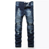 Fashion Hole Jeans Men Casual Mens Pencil Pants 174#