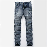 Fashion Hole Jeans Men Casual Mens Pencil Pants 174#