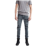 Men Pants Fashion Ripped Jeans Mens Knee Casual Slim Fit For Men Trousers XY2