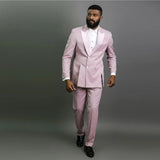 JVMNCUL High Quality White Double Breasted Mens Tuxedos Peaked Lapel Slim Fit Wedding Jacket and Pants Tailor Blazer